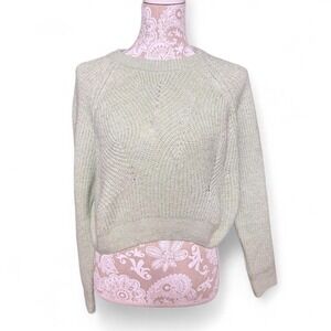 TopShop Cozy Mint Green Cropped Fall Sweater Size 8-10 (M) Minimalist Clean Girl